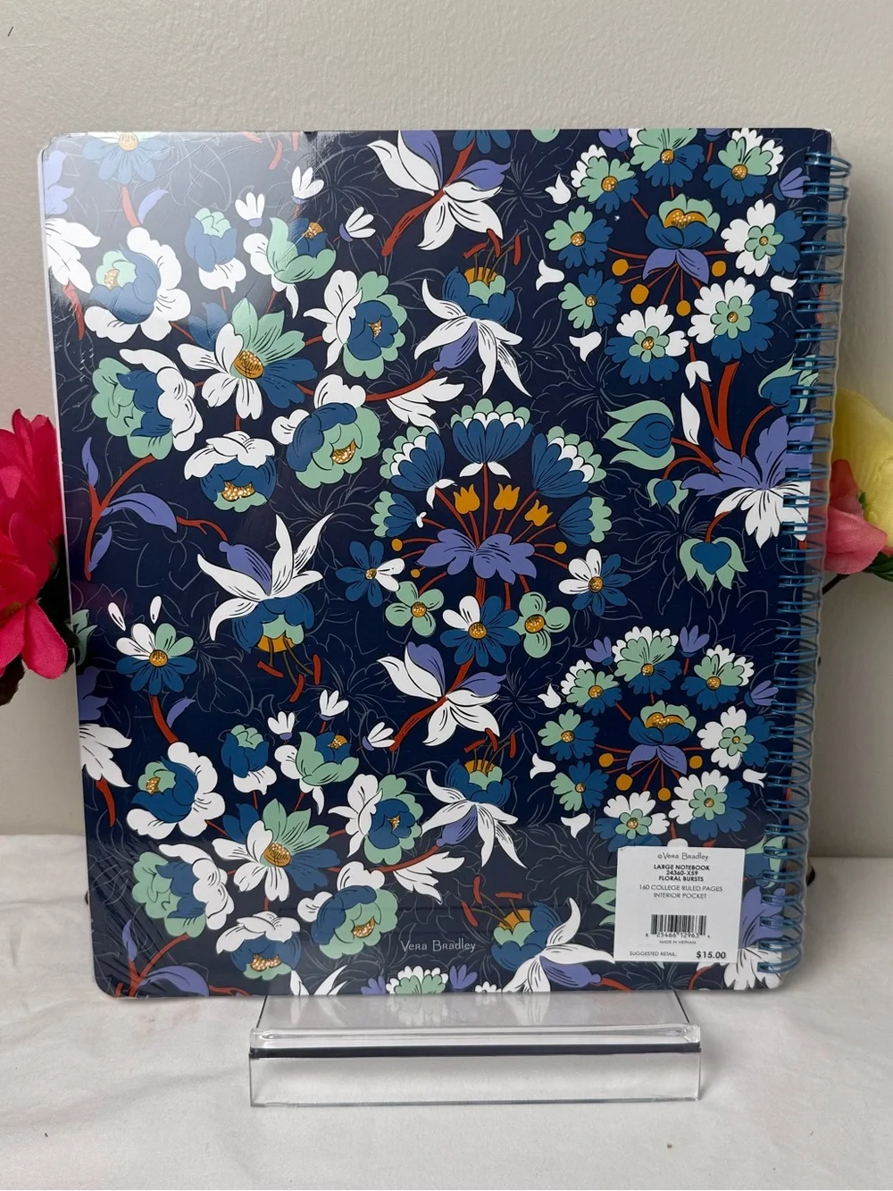 NWT Vera Bradley Floral Bursts Large Notebook New